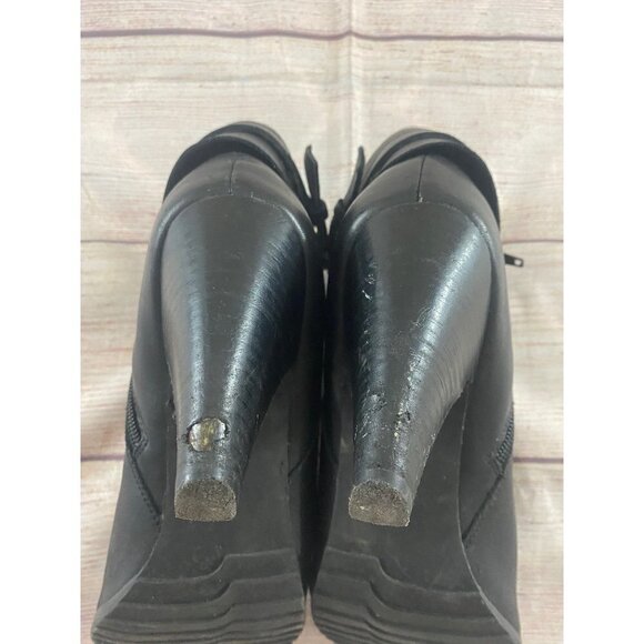 Coach And Four Black Leather Becky Women' Ankle Booties - 9.5M - Picture 6 of 14